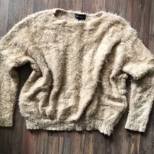Fuzzy teddy bear sweater